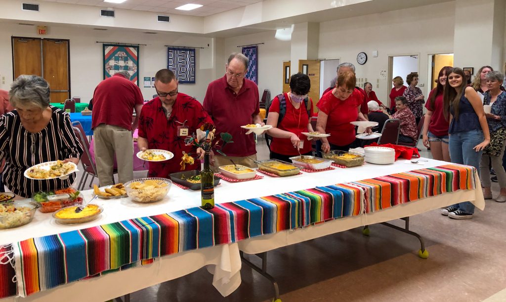 Fellowship meal with a fiesta flair.